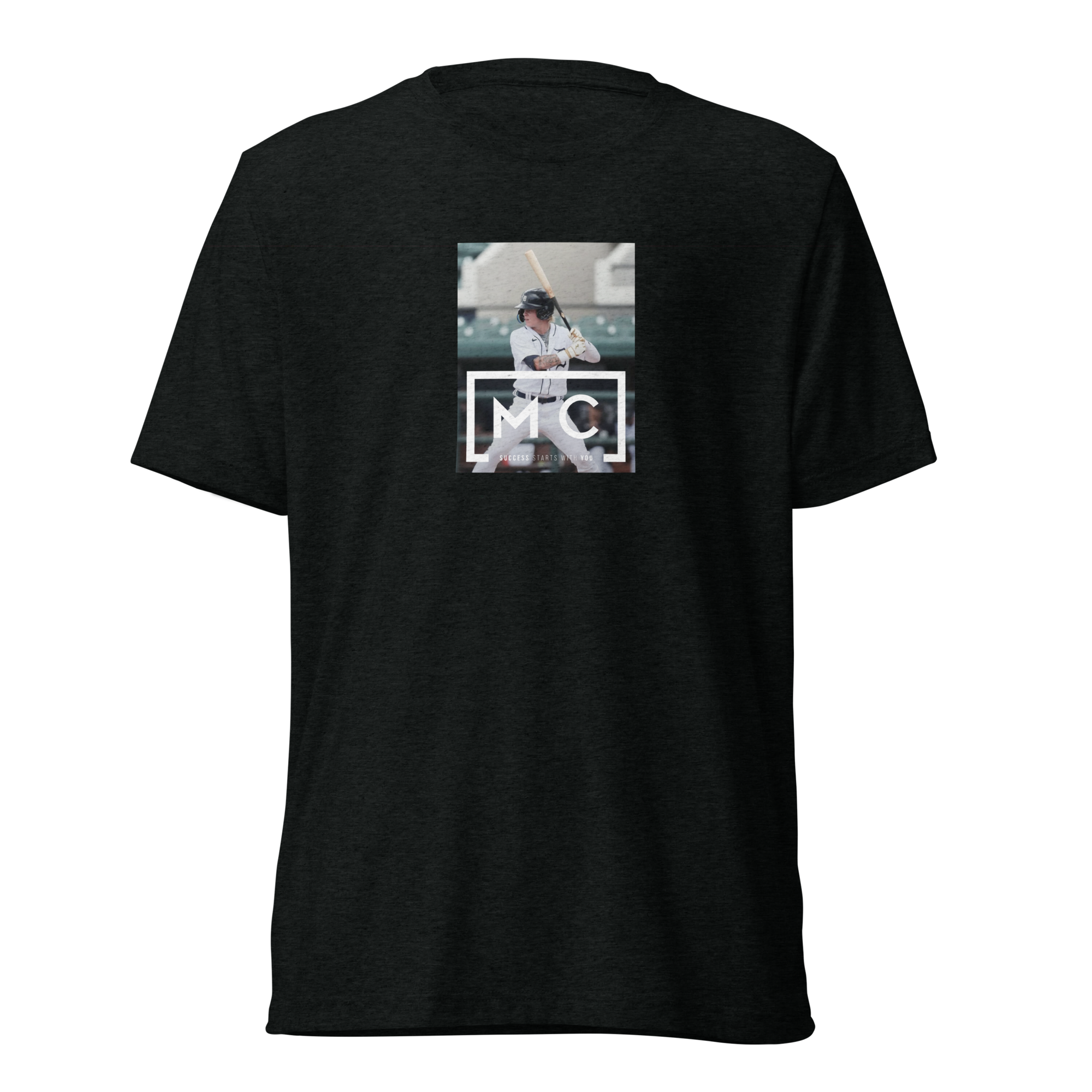 Logo On Batting Image T-Shirt - Black