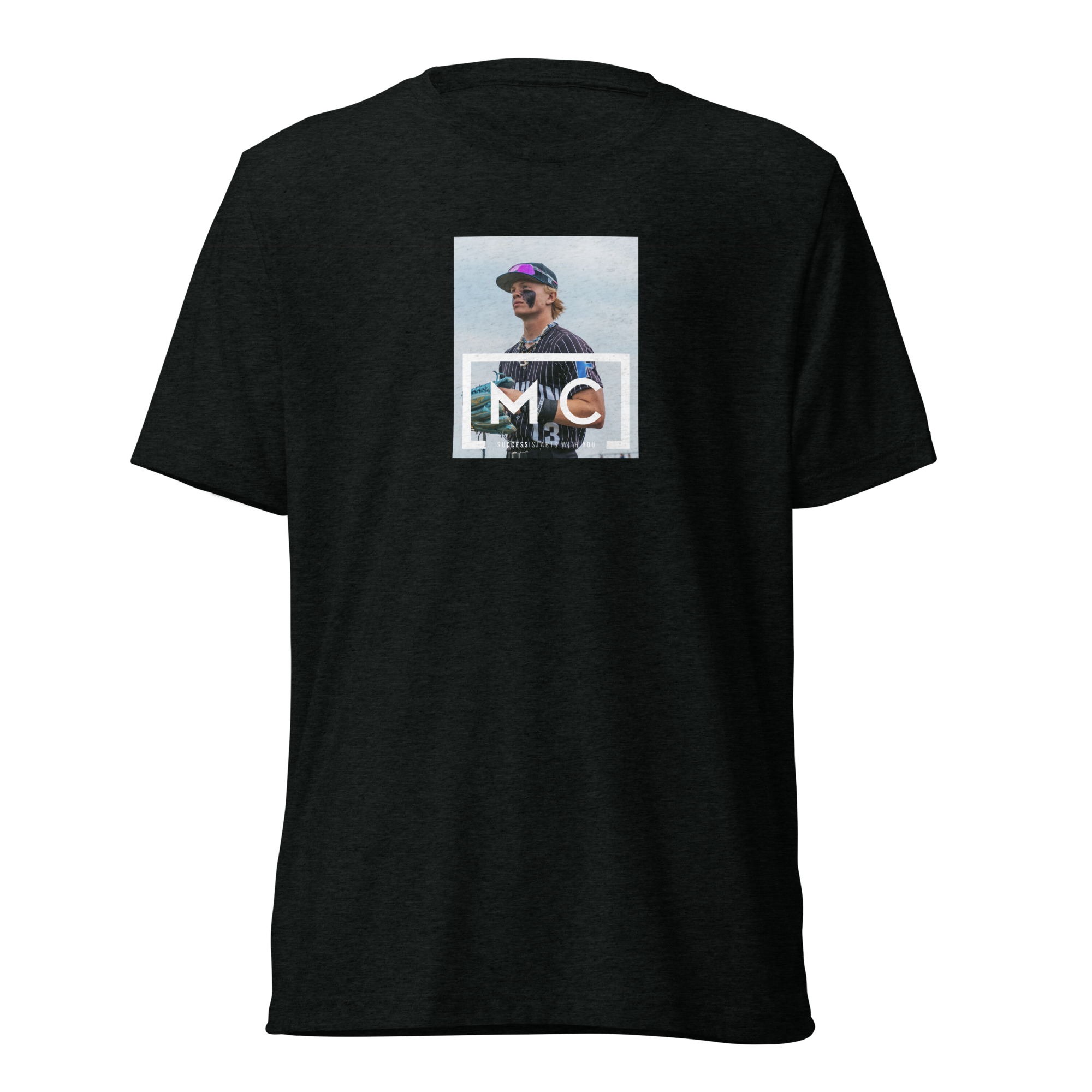 Logo On Photo T-Shirt - Black