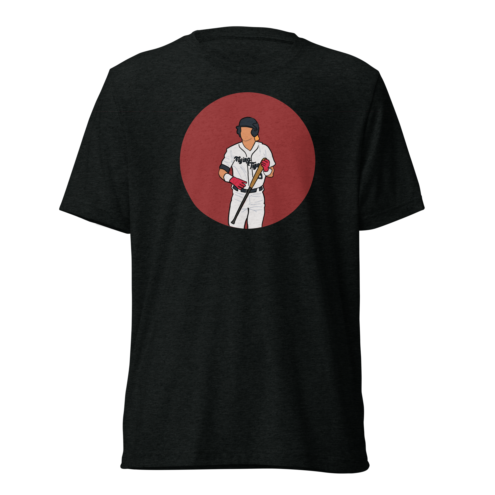 Holding Bat on Red Circle T-Shirt - Black