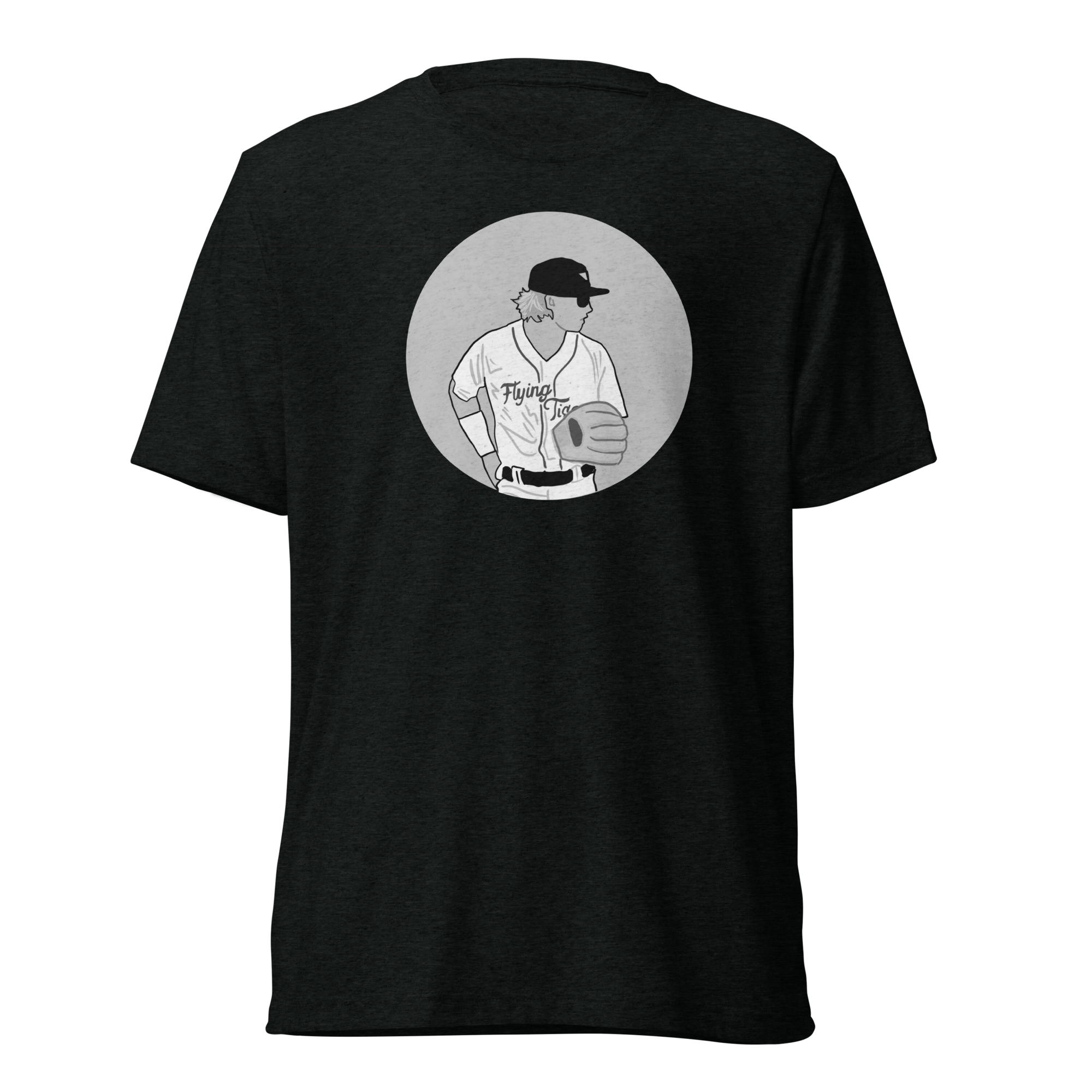 Max Clark on Gray Circle T-Shirt - Black