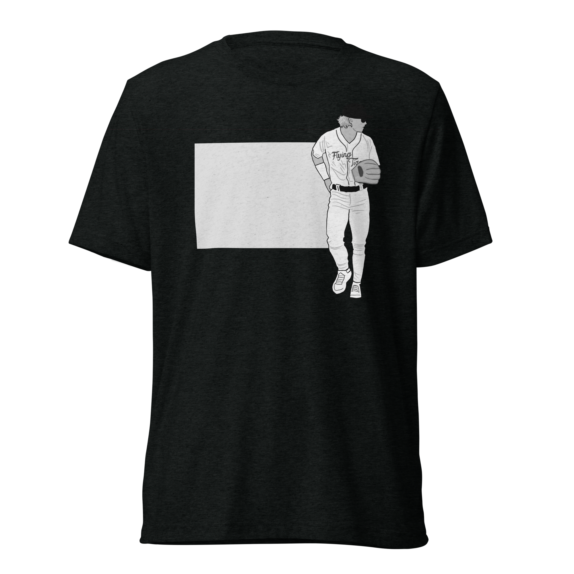 B&W Full Body on Gray Box T-Shirt - Black