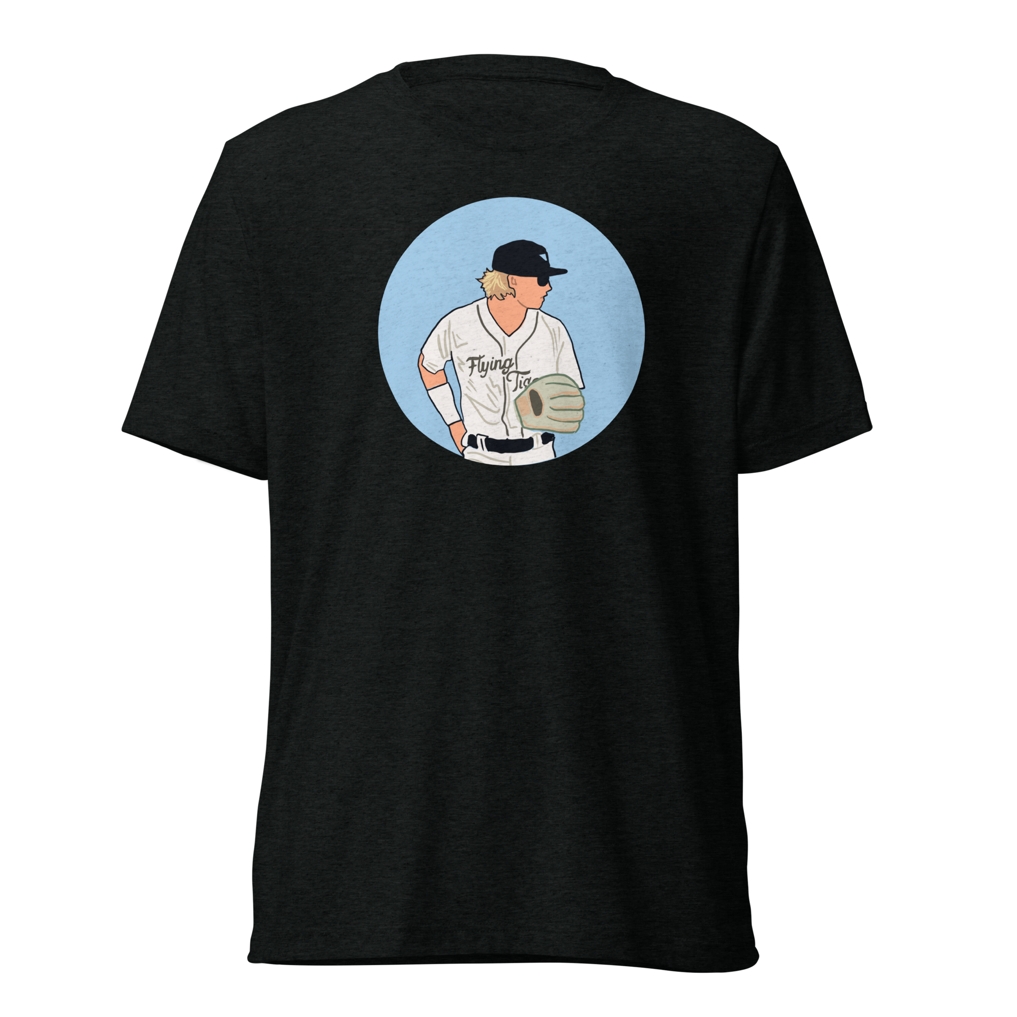 Max Clark on Blue Circle T-Shirt - Black