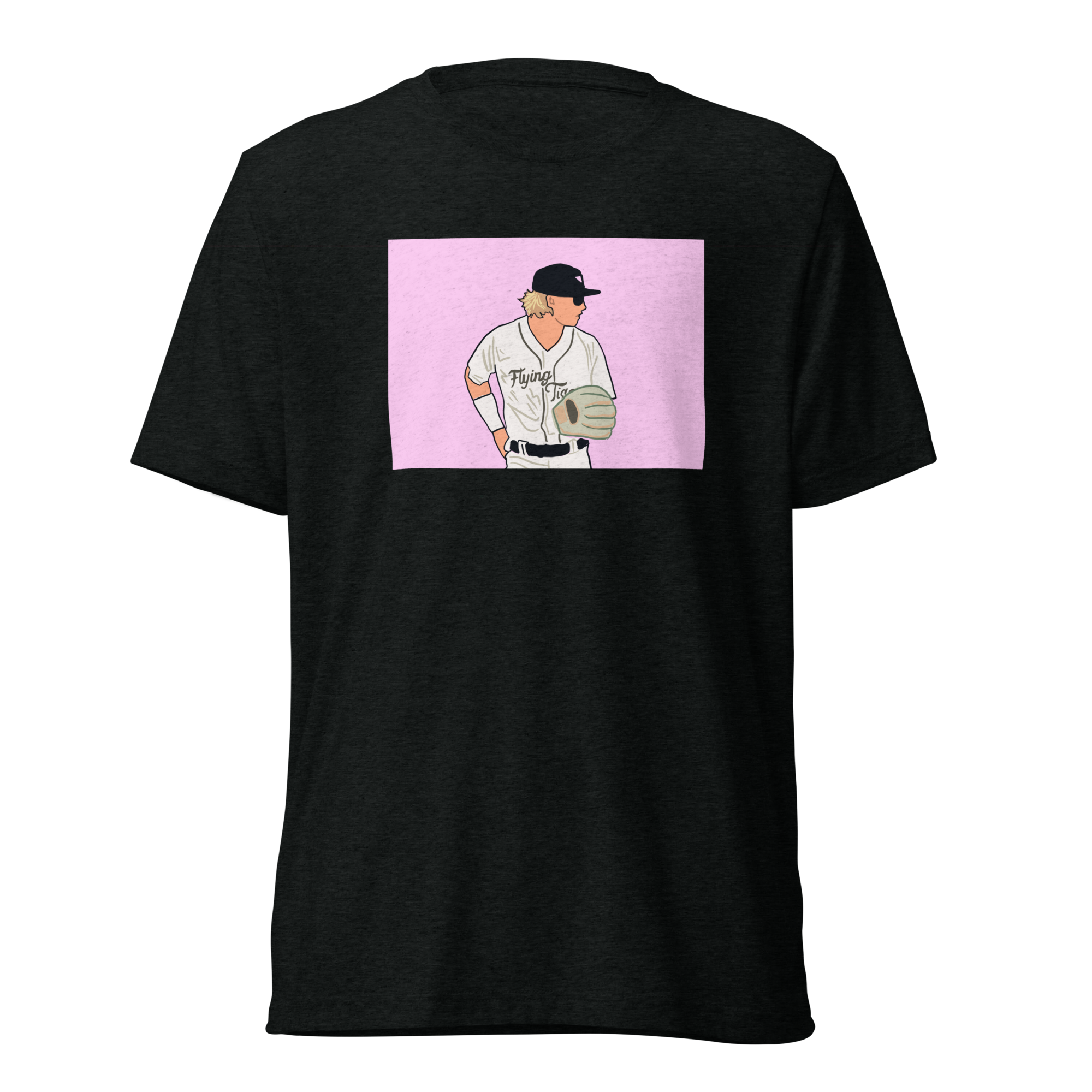 Max Clark on Pink Box T-Shirt - Black
