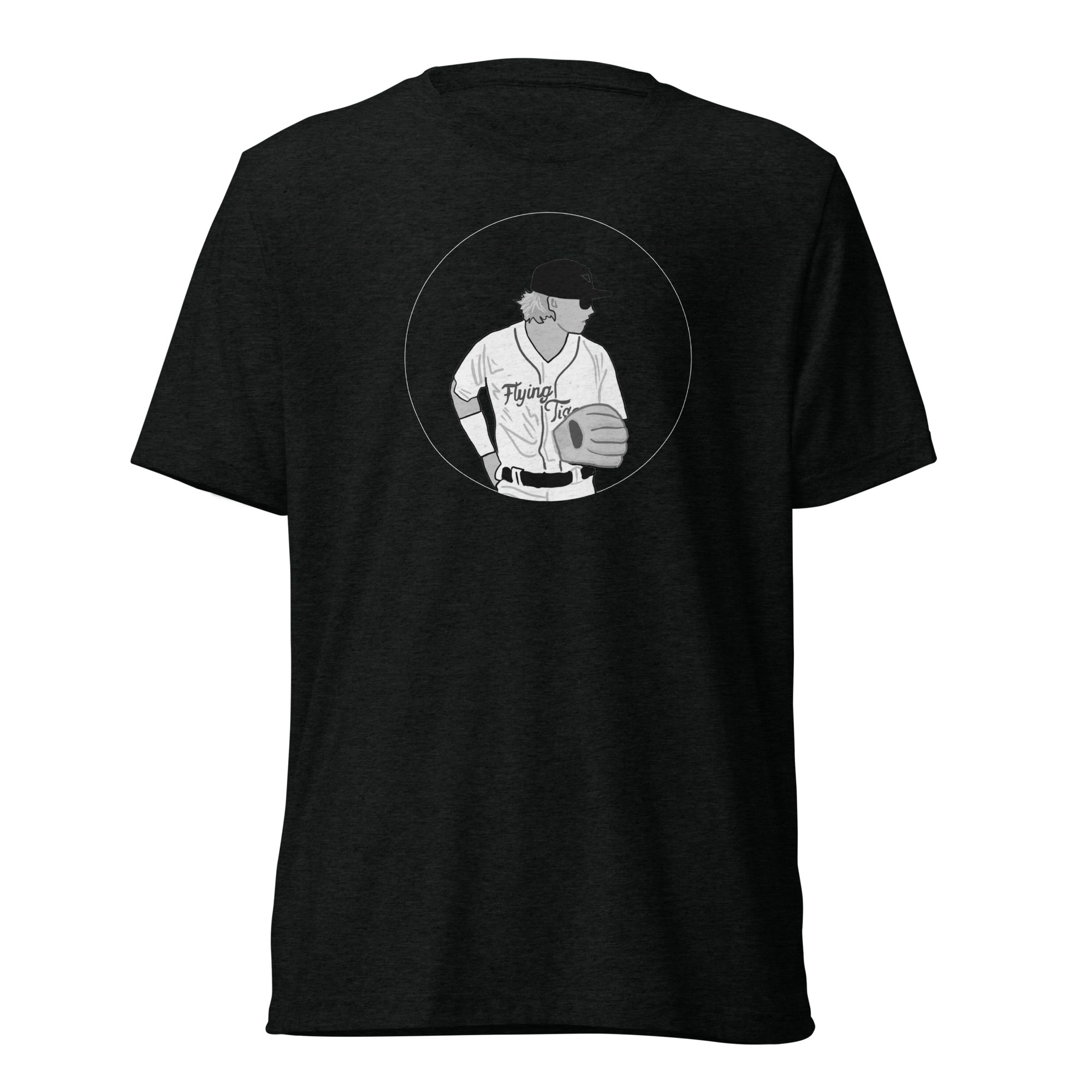 Max Clark on Outlined Circle T-Shirt - Black