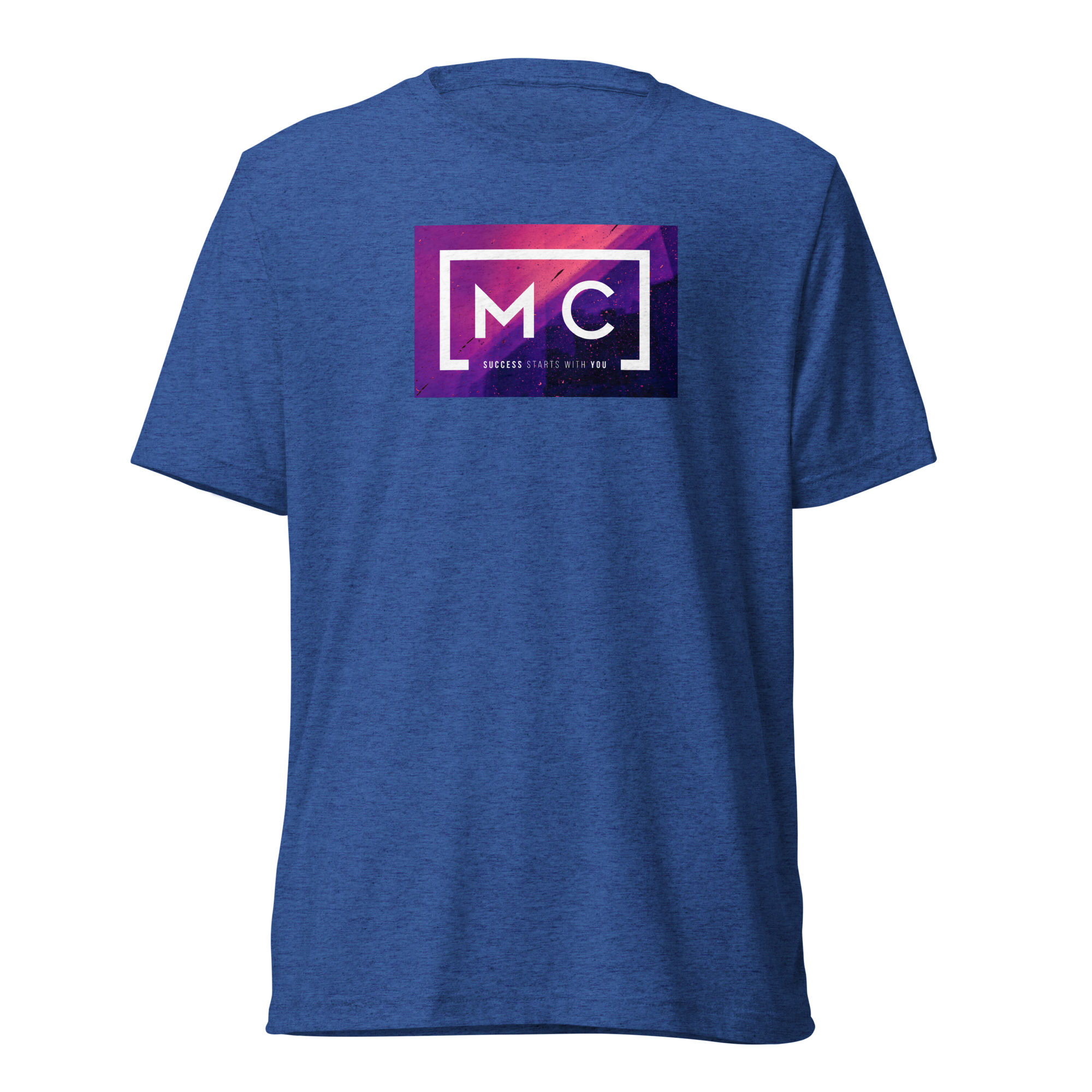 Logo On Colored Background T-Shirt – Blue