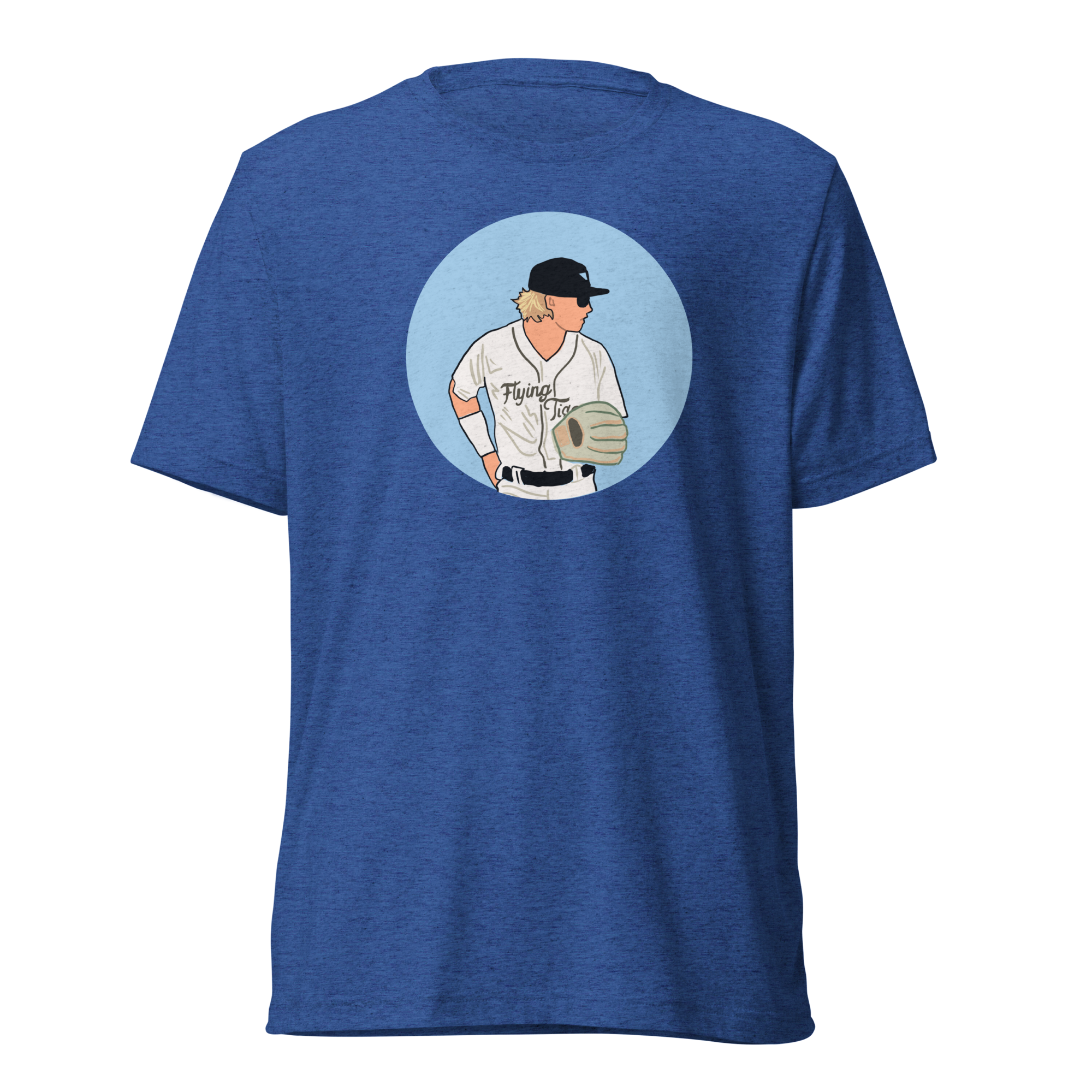 Max Clark on Blue Circle T-Shirt - Blue